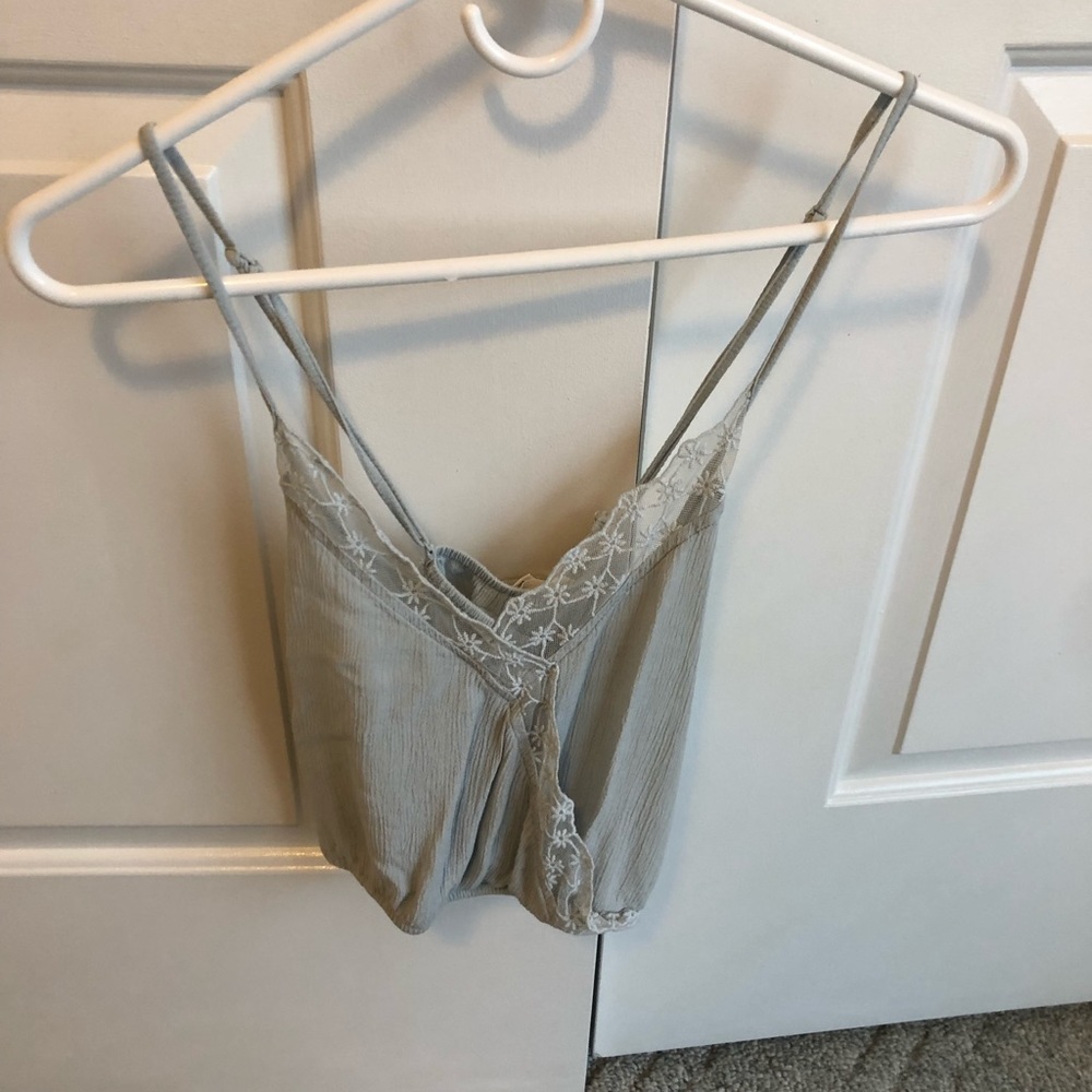 Lace detail tank top